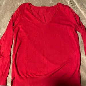 V-Neck Red Sweater